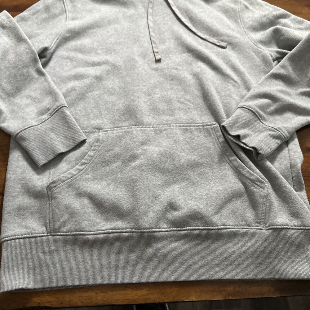 Goodfellow‎ Pullover Hoodie Sweatshirt Mens Medium Solid Gray Fleece Drawstring - Picture 4 of 5